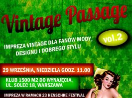 Targi mody Vintage Passage vol.2 już 29.09.2013 w Warszawie! 