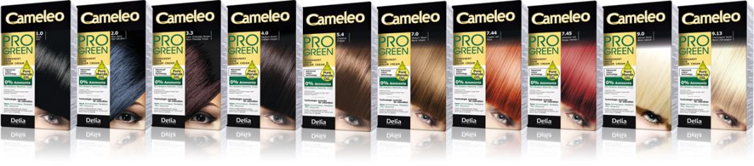NOWOŚĆ – koloryzujący krem do włosów z olejem marula  Cameleo Pro Green 14
