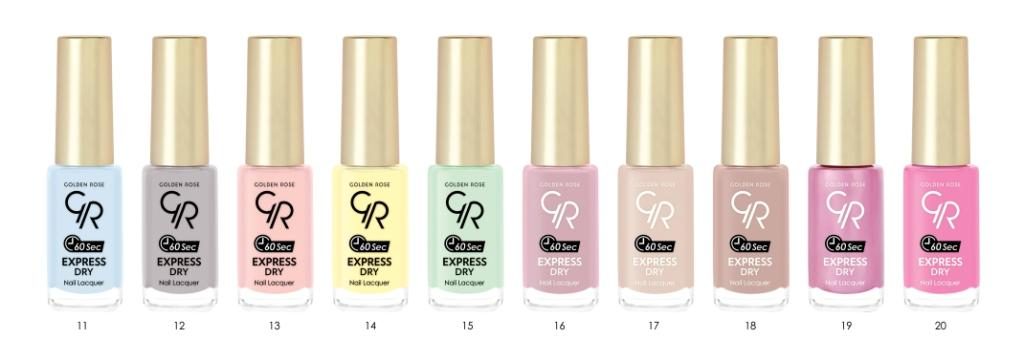 Express Dry Nail Lacquers Golden Rose – nowe lakiery schnące w 60 sekund